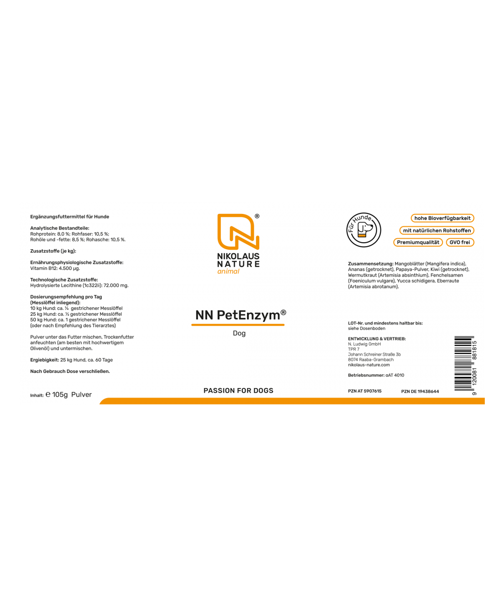 NN PetEnzym® Dog 105 g Pulver